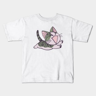 I draw pink pastel happy running chi the kitten 5 / Chi's sweet home Kids T-Shirt